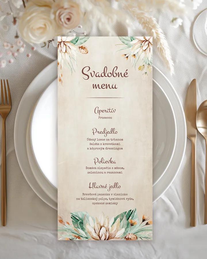 Svadobné menu - Savana 01