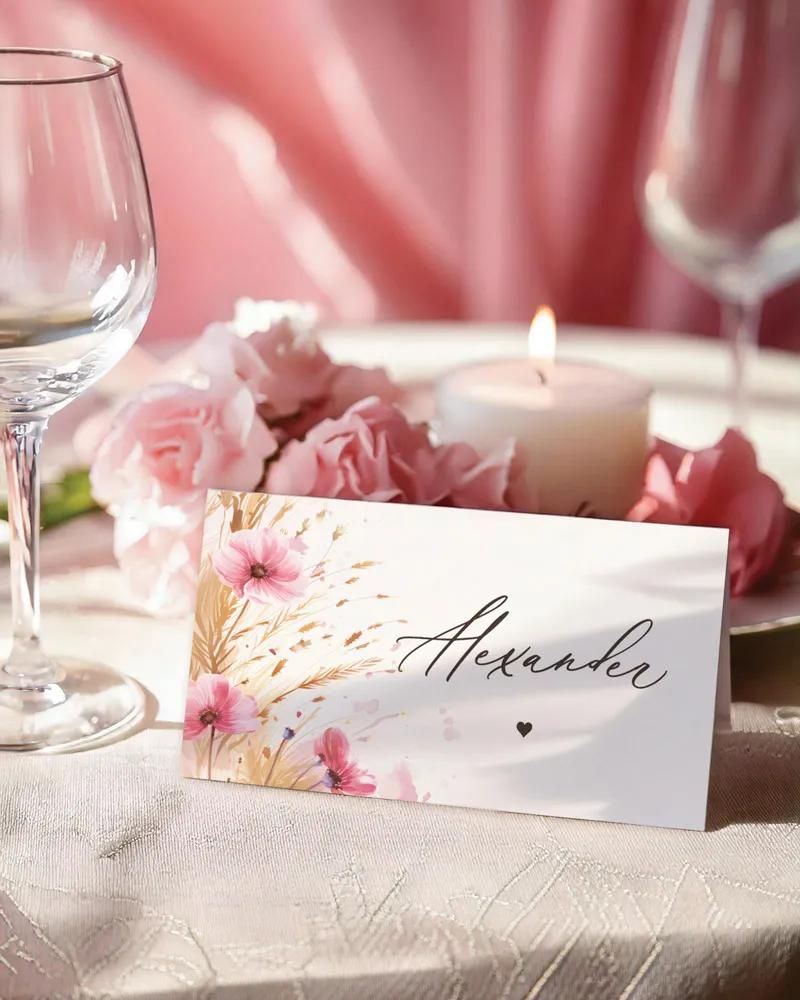 Svadobné menovky - Kvetinový sľub