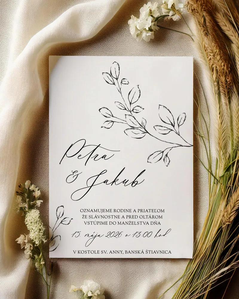 Svadobné oznámenia - Listy lásky