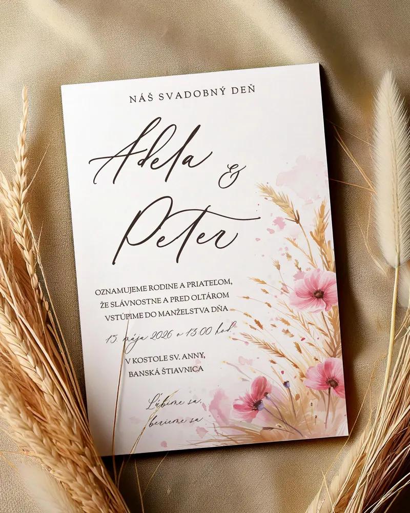 Svadobné oznámenia - Kvetinový sľúb