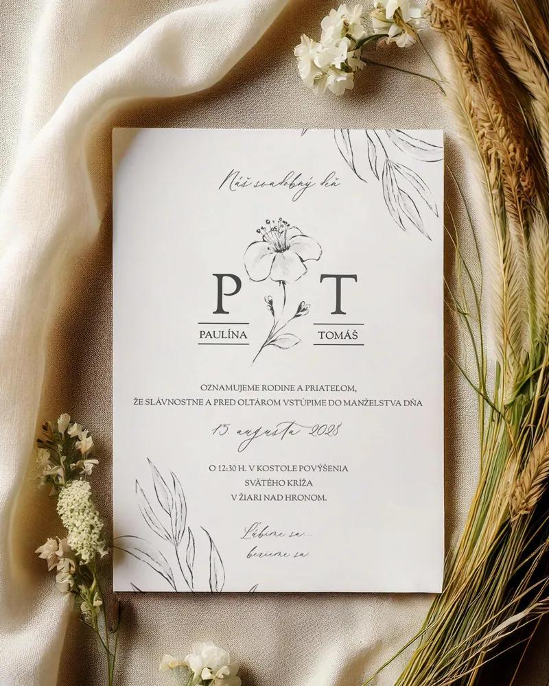 Svadobné oznámenia - Kvetinová romanca