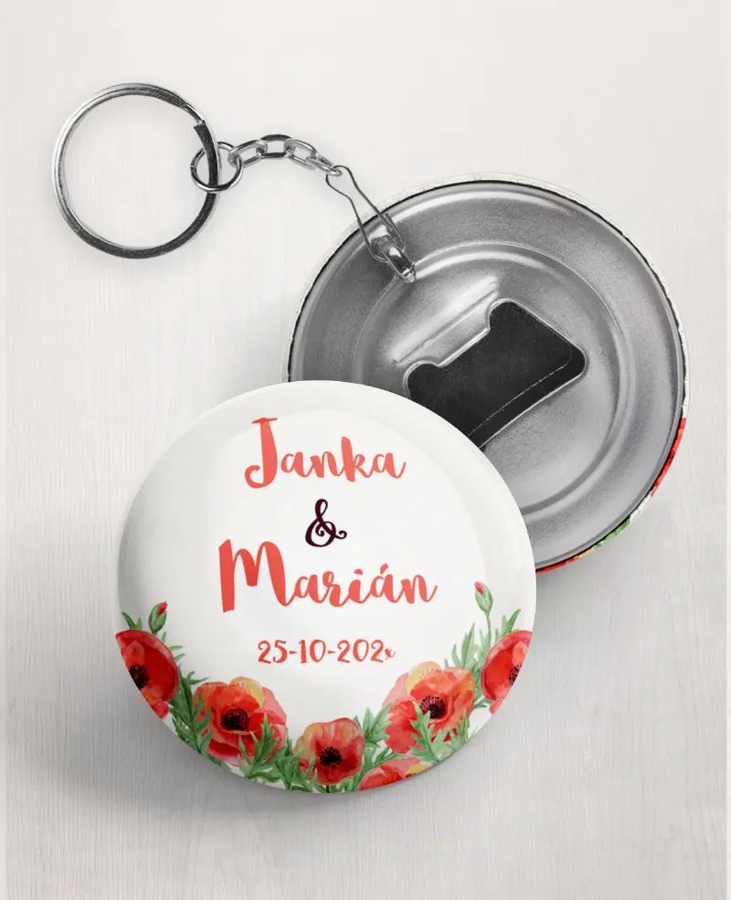 Svadobné otvárače - motív Poľné maky