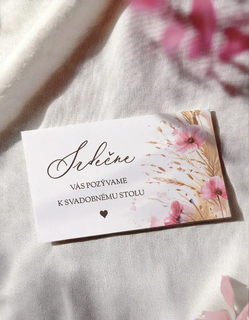 Svadobná pozvánka - Kvetinový sľúb