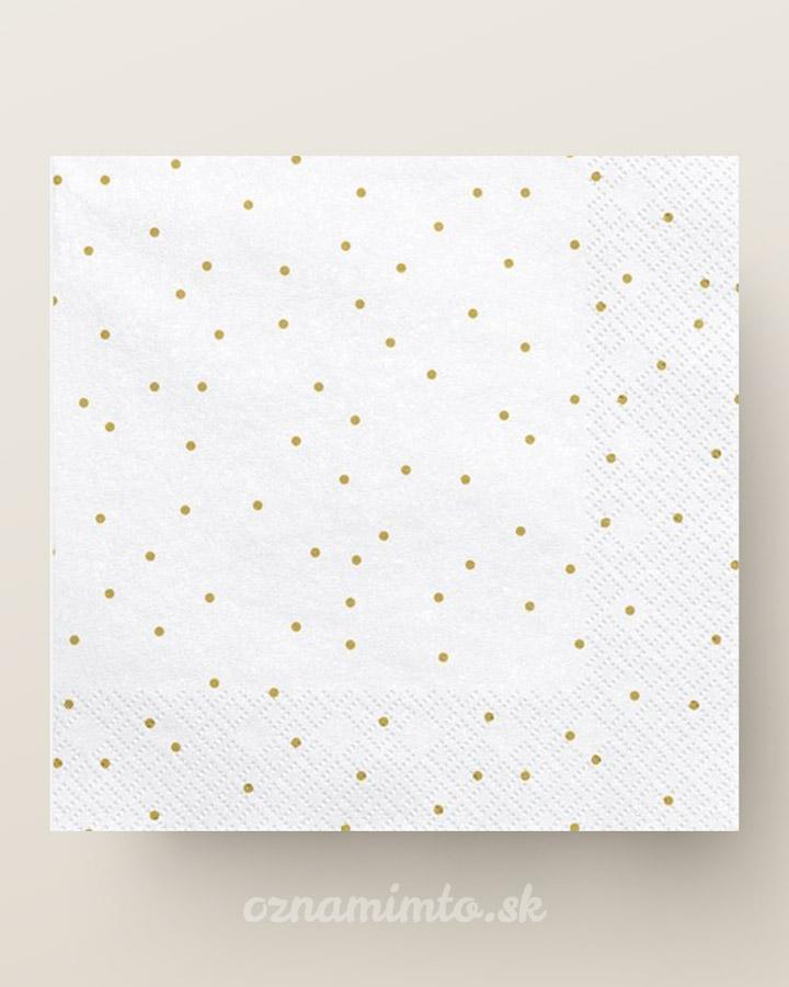 Servítky so zlatými bodkami 0/1