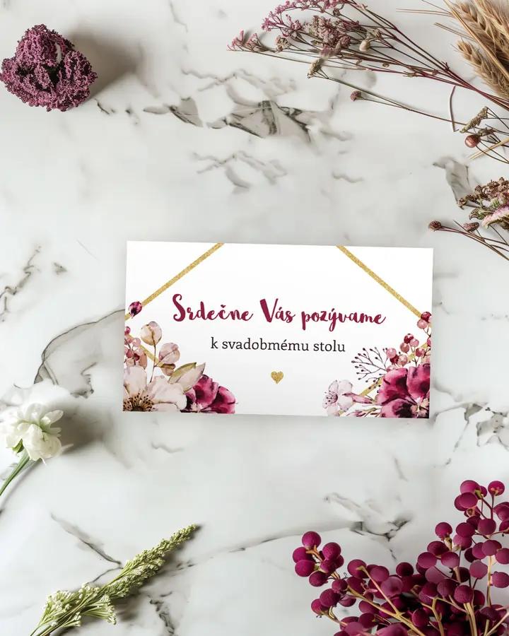 Svadobná pozvánka - Rozkvitnuté kvety 02