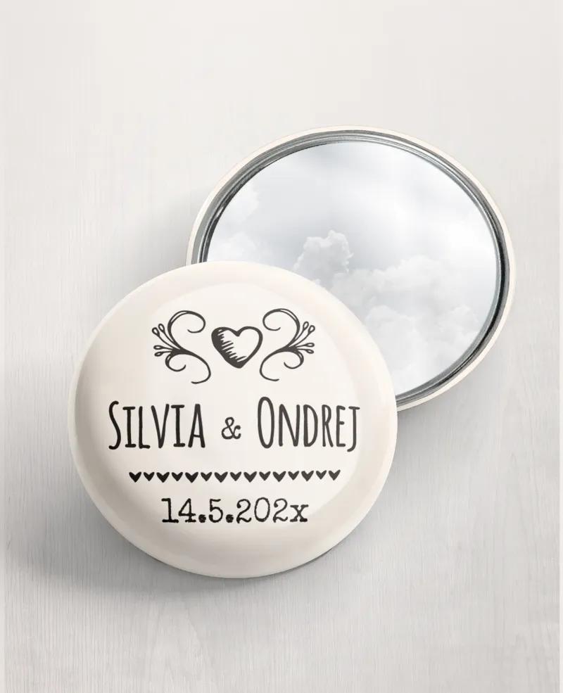 Svadobné zrkadielka - motív Vintage 02