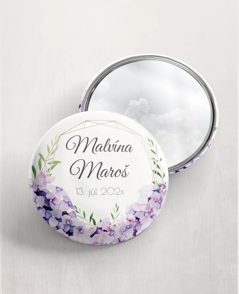 Svadobné zrkadielka - motív Hortenzia