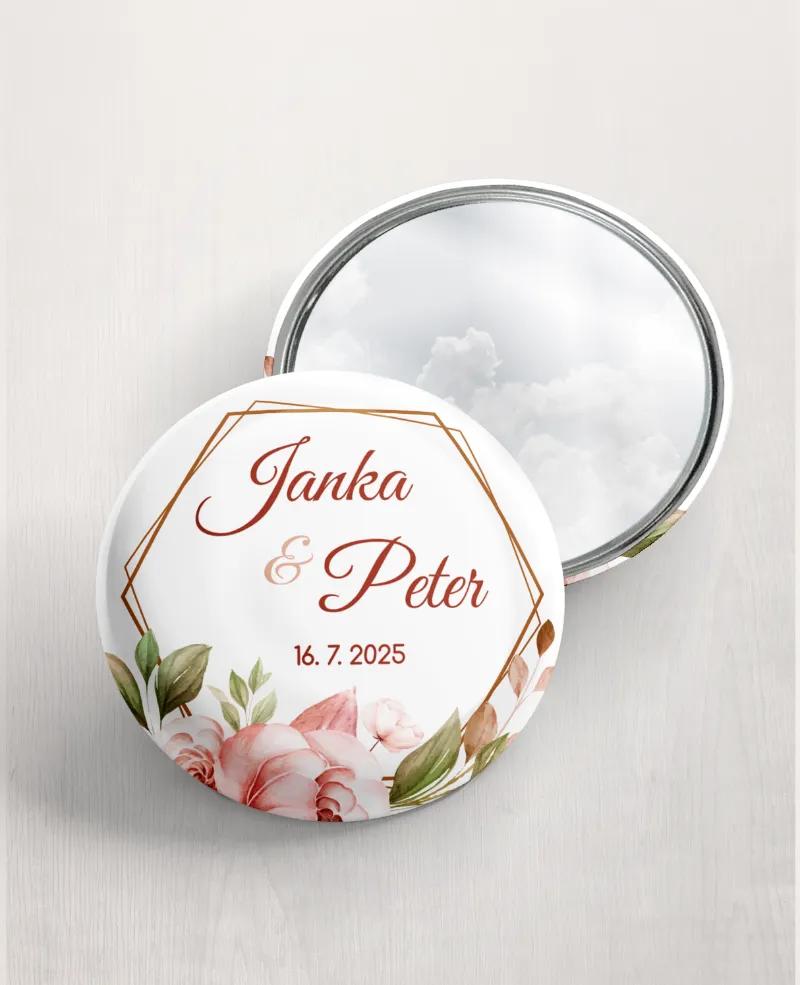 Svadobné zrkadielka - motív Kvetinový sen