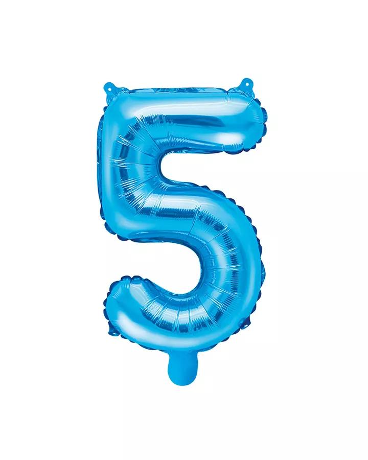 Balón číslo 5 modrý menší 35cm