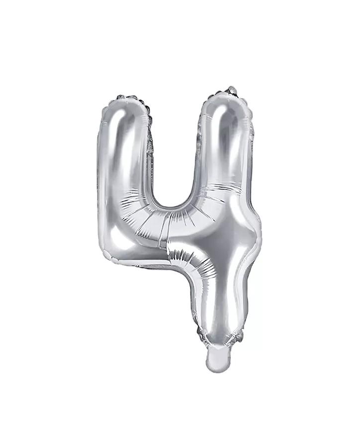 Balón číslo 4 strieborný menší 35cm
