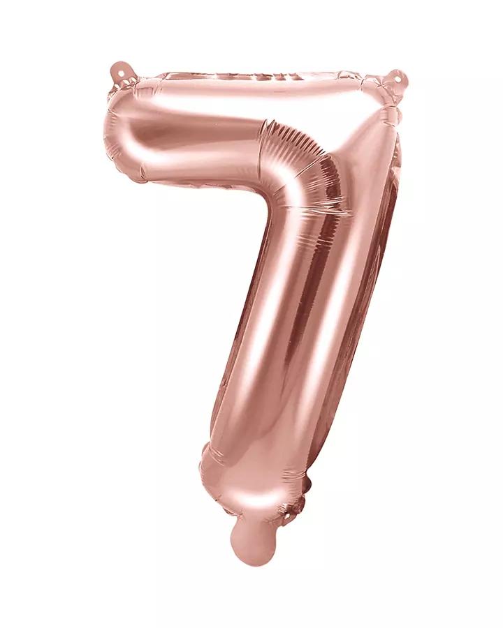 Balón číslo 7 ružovo zlatý veľký 86cm