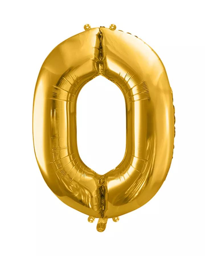 Balón číslo 0 zlatý veľký 86cm